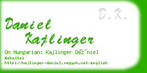 daniel kajlinger business card